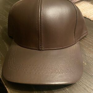 Brown Leather Cap